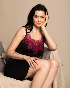 HerTrove-Jersey Lace-Trim Nightdress
