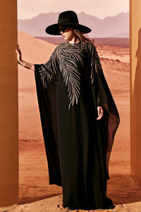 HerTrove-Silk embroidered kimono-like dress