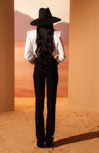 HerTrove-Crepe shirt with trousers