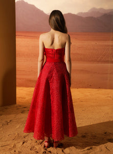HerTrove-Organza jacquard midi dress