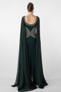 HerTrove-Embroidered mesh with chiffon and satin lining