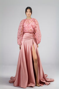 HerTrove-Patterned Top With Skirt