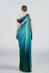 HerTrove-One Shoulder Draped Dress