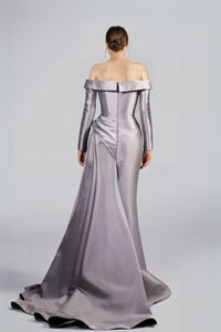 HerTrove-Off Shoulder Dress With Embroidery