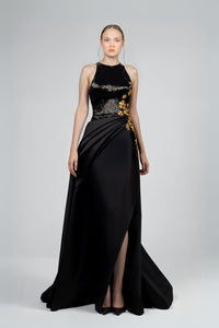 HerTrove-Illusion Back Sequined Dress