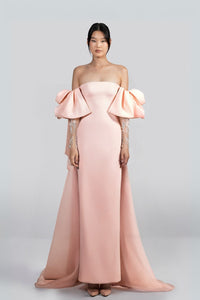 HerTrove-Off Shoulder Evening Dress
