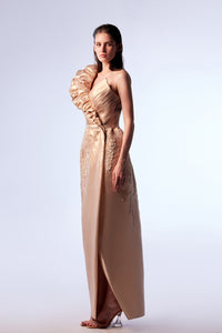 HerTrove-Sleeveless metallic dress