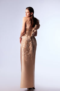 HerTrove-Sleeveless metallic dress