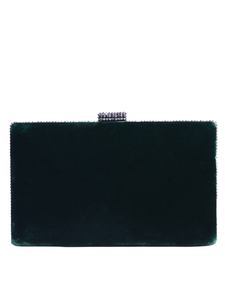 HerPorte-Dark Green Velvet Clutch