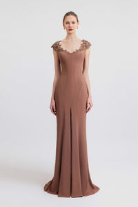 Slim-cut Corset Dress Brown / US 6