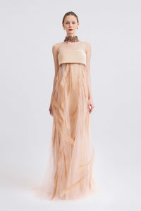Feather-Embroidered Dress HERTROVE Feather-Embroidered Dress HERTROVE
