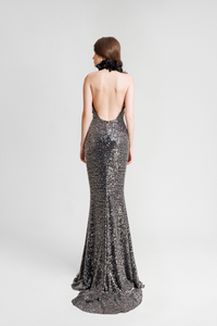 HerTrove-Fully sequined embroidered Dress