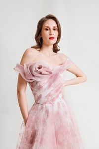 HerTrove-Off-Shoulder Crinoline Dress
