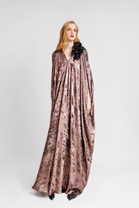 HerTrove-Loose-Cut V-Neck Georgette Dress