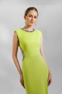 HerTrove-Trumpet silhouette crepe dress