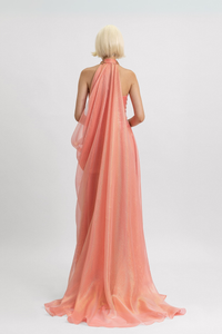 HerTrove-Off Shoulder Organza Dress