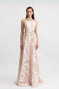 HerTrove-Blush Strapless A-line Gown
