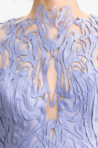 HerTrove-Lilac Lace Column Gown