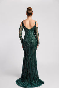 HerTrove-Fully embroidered mermaid gown