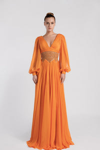 chiffon dress winter Aveloria Modichic Elegant Women Burgundy Chiffon Dress For Winter Date,Pleated Bust Design,Princess Sleeve,Waist Cinched,Flared Skirt,Minimalist Commuting Knee-Length