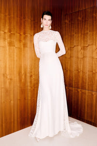 HerTrove-Triple georgette and lace dress