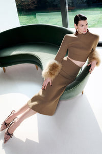 HerTrove-Crop Top With Midi Skirt