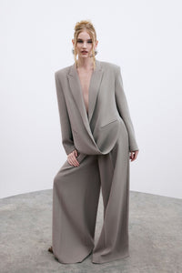 HerTrove-Double Crepe Oversized Suit