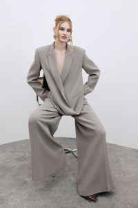 HerTrove-Double Crepe Oversized Suit