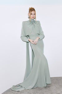 HerTrove-Silk Crepe De Chine Dress