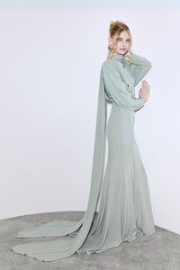 HerTrove-Silk Crepe De Chine Dress