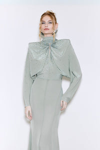 HerTrove-Silk Crepe De Chine Dress