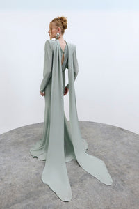 HerTrove-Silk Crepe De Chine Dress