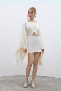 HerTrove-Silk Marocain Short Crepe Dress