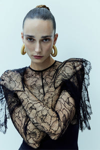 HerTrove-Long Sleeves Lace Dress