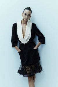 HerTrove-Palermo Blazer With Skirt