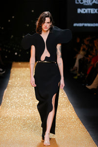 Her Trove-Asymmetrical Crepe Dress