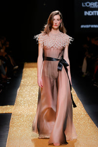 Her Trove-Semi Sheer Satin Dress
