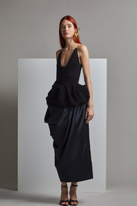 Her Trove-Sleeveless midi dress with ruffles