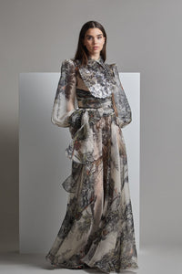 Her Trove-Puff sleeves flowy dress