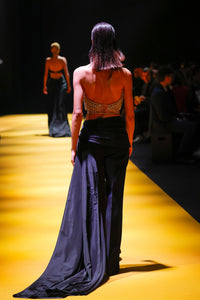 Her Trove-Beaded crop top with pants