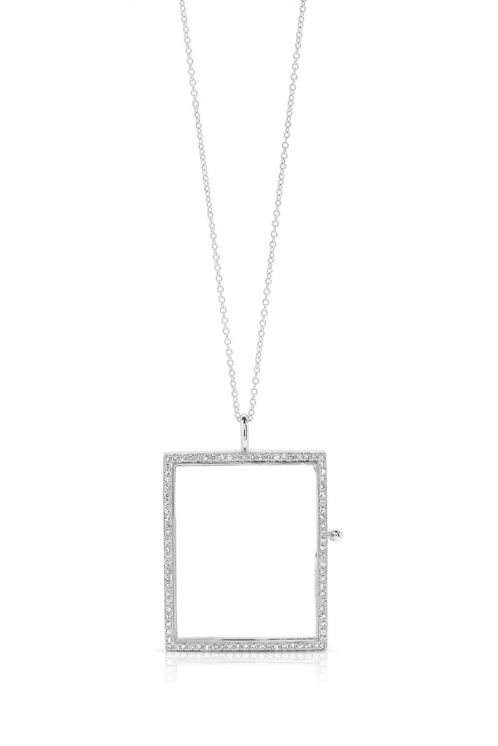 Reversible Diamond Rectangle Locket – HERTROVE