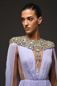 Her Trove-Lilac Plisse Dress