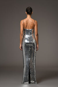 Her Trove-Sequined Dress With Bow Detailing