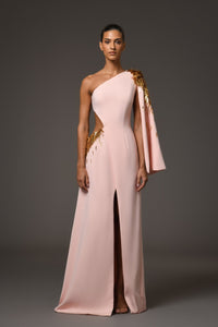 Her Trove-Asymmetric Crepe Dress 