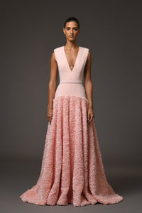 Her Trove-Crepe Dress With Flowers