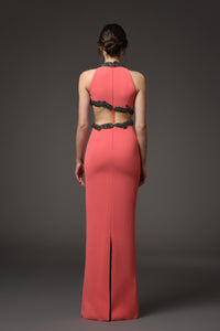 Her Trove-Crepe Dress With Waist Cut-Outs