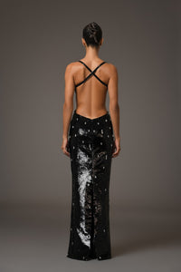 Her Trove-Fully Embroidered Sequined Dress