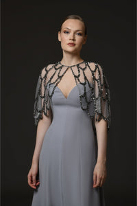 Her Trove-Crepe Dress With Bolero