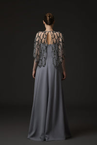 Her Trove-Crepe Dress With Bolero