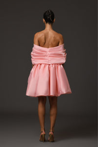 Her Trove-Short Crepe Dress With Embroidery